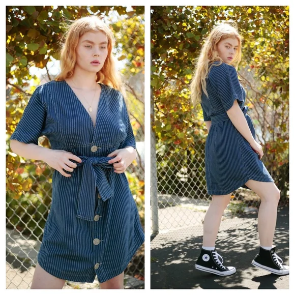 Etica Dresses | Etica Denim Stripe Alyssa Dress | Color: Blue | Size: S | Seattlebc's Closet Etica Dresses | Etica Denim Stripe Alyssa Dress | Color: Blue | Size: S | Seattlebc's Closet
